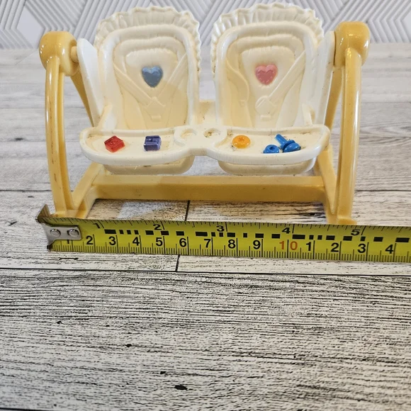 Fisher Price Loving Family Dollhouse TWIN BABY DOUBLE SWING for 2" INFANT DOLLS - Picture 4 of 5